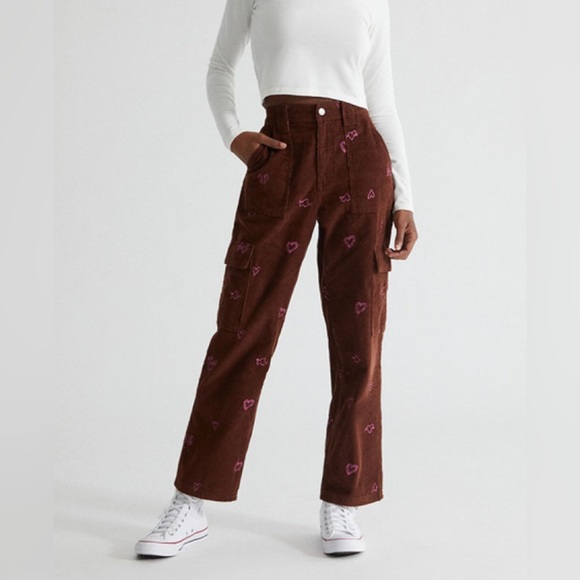 PacSun Heartbreaker Corduroy Cargo Elastic Waist Pants - Picture 3 of 11
